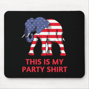 Republican Elephant This Is My Party Mouse Mat
