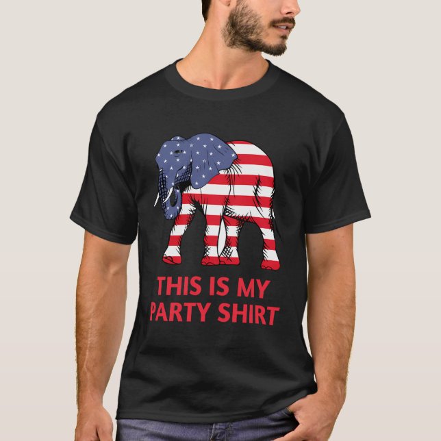 Republican Elephant This Is My Party T-Shirt (Front)