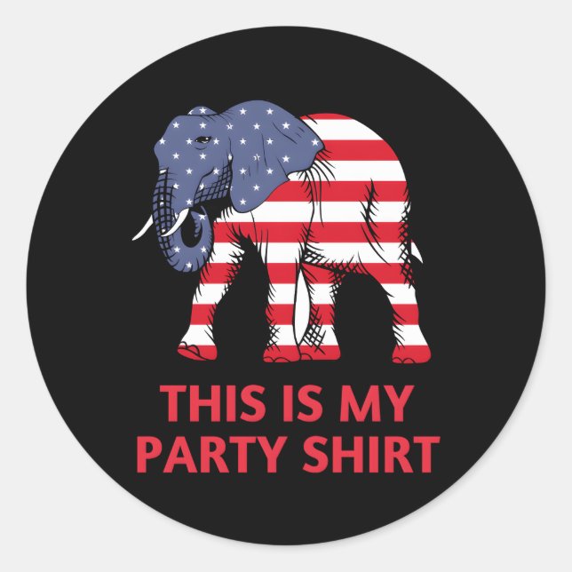 Republican Elephant This Is My Py Classic Round Sticker (Front)