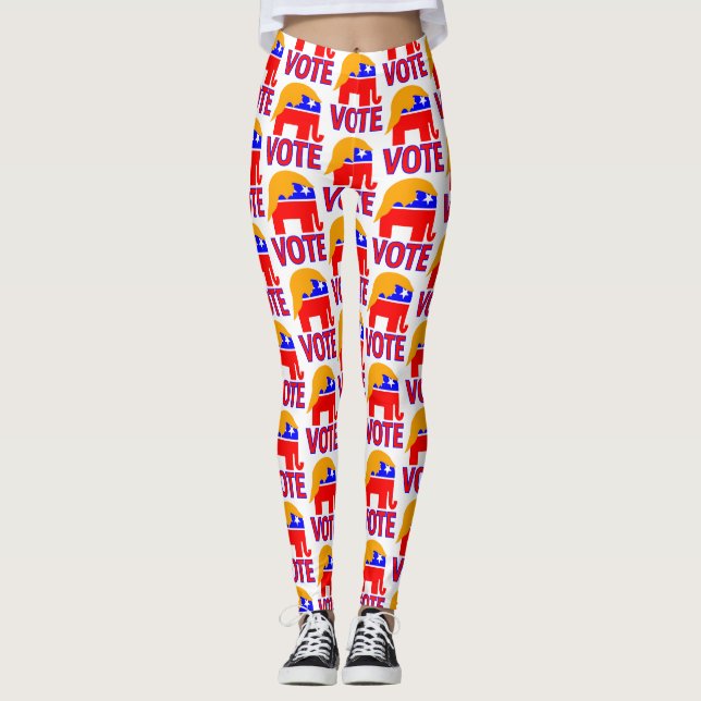 republican elephant vote trump 2020 leggings (Front)