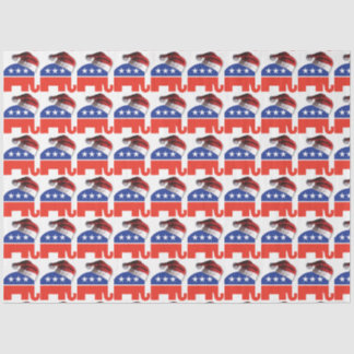 Republican Elephant wearing a Santa Claus Hat Tissue Paper