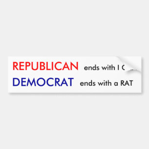 REPUBLICAN, ends with I CAN Bumper Sticker