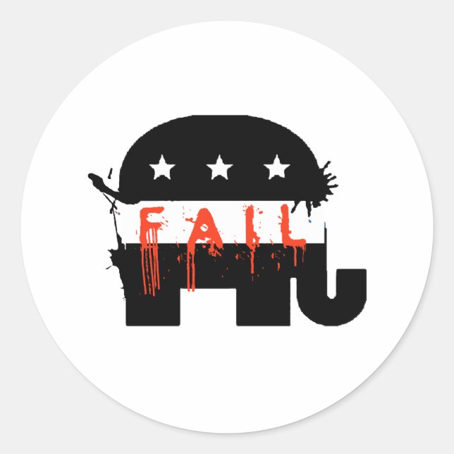 Republican Fail 1 Classic Round Sticker (Front)