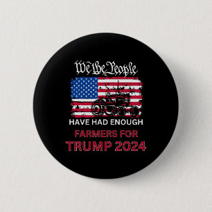 Republican Farmers For Trump 2024 We The People  6 Cm Round Badge