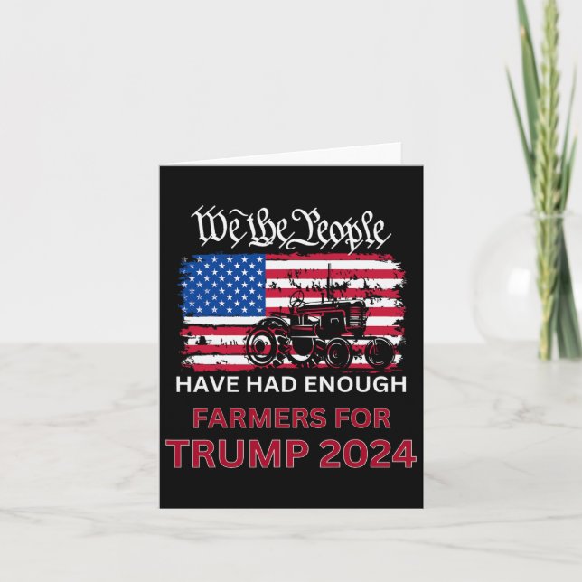 Republican Farmers For Trump 2024 We The People  Card (Front)