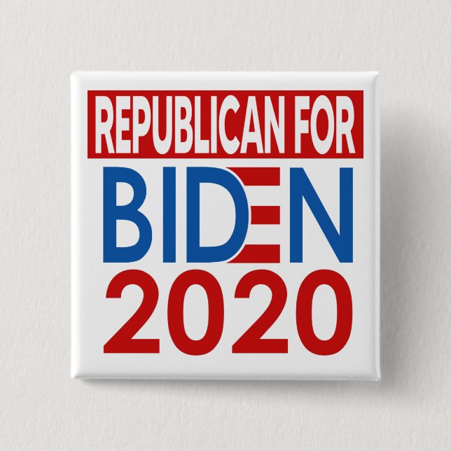 Republican for Biden 2020 15 Cm Square Badge (Front)
