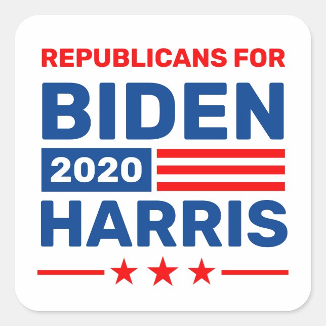 Republican for Biden Harris 2020 Election Stickers (Front)