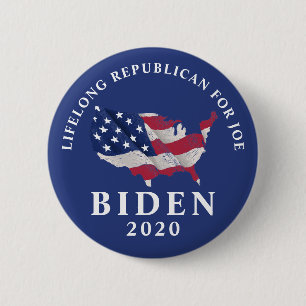 Republican for Joe   Vote For Joe Biden 2020 6 Cm Round Badge