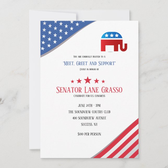 Republican Fundraiser Invitation (Front)