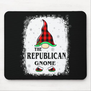 Republican Gnome Buffalo Plaid Matching Family Xma Mouse Mat