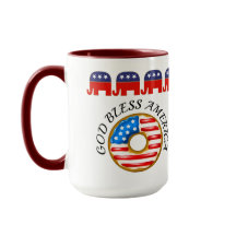 Republican God Bless America Doughnut