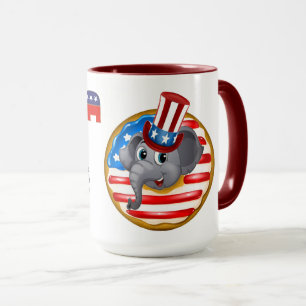 Republican God Bless America Doughnut Mug