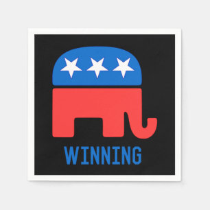 Republican GOP Elephant Winning Napkin