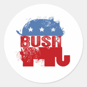 REPUBLICAN JEB BUSH CLASSIC ROUND STICKER