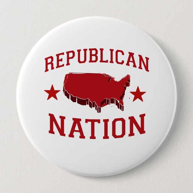 REPUBLICAN NATION 10 CM ROUND BADGE (Front)