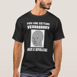 Republican Npc Democrat Hypnotised Sheeple Hypnosi T-Shirt