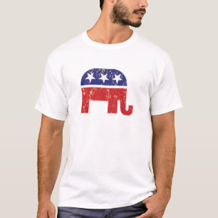 Republican Original Elephant Distressed Tan T-Shirt