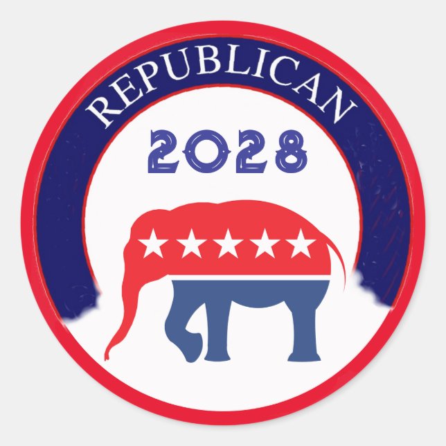 Republican Party 2028 Classic Round Sticker (Front)