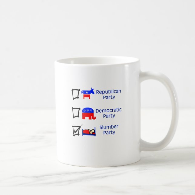 Republican Party, Democratic Party, Slumber Party Coffee Mug (Right)
