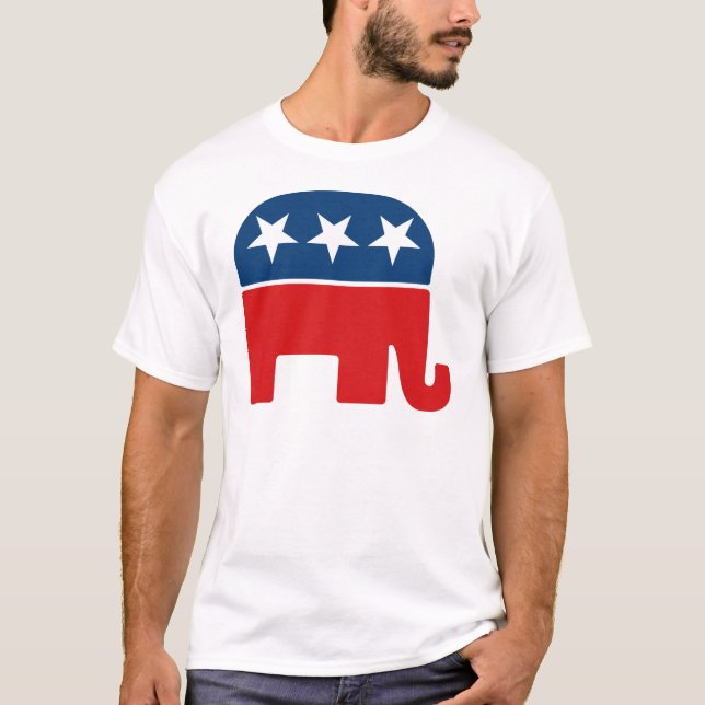 Republican Party Logo - GOP Elephant T-Shirt (Front)