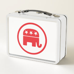 Republican Party Political Symbol (Elephant) Metal Lunch Box