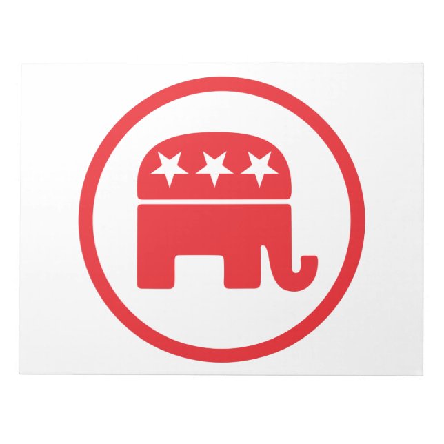 Republican Party Political Symbol (Elephant) Notepad (Front)