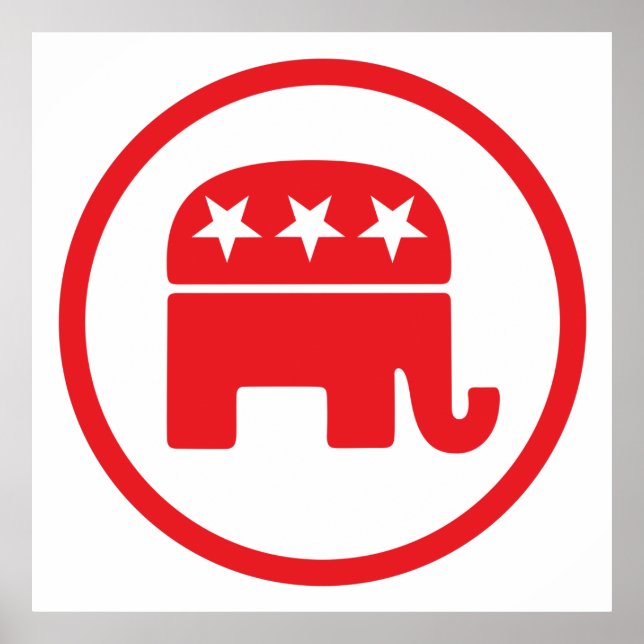 Republican Party Political Symbol (Elephant) Poster (Front)