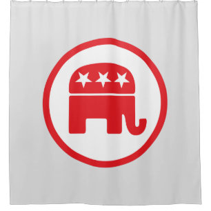Republican Party Political Symbol (Elephant) Shower Curtain