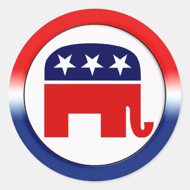 Republican Party Symbol Classic Round Sticker (Front)