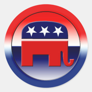 Republican Party Symbol Classic Round Sticker