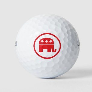 Republican Party Symbol Golf Balls