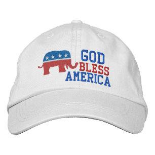 Republican Patriotic / God Bless America Embroidered Hat
