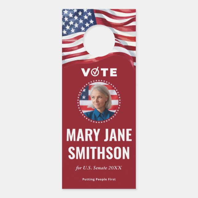 Republican Political Campaign Canvassing Tool 2026 Door Hanger (Front)