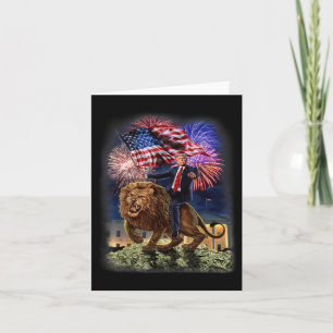 - Republican President Donald Trump Riding War Card