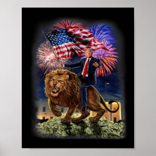 - Republican President Donald Trump Riding War Poster