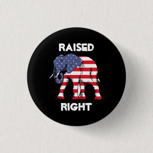 REPUBLICAN, RAISED RIGHT ELEPHANT PIN