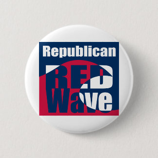 Republican Red Wave 6 Cm Round Badge