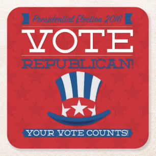 Republican Square Paper Coaster