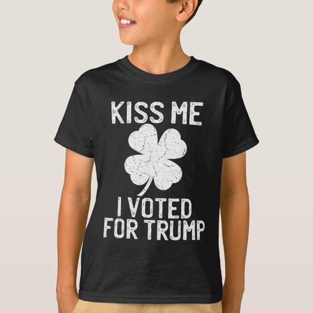 Republican St Patricks Day Shirt Kiss Me I Voted F (Front)