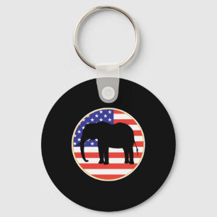 republican symbol elephant design key ring