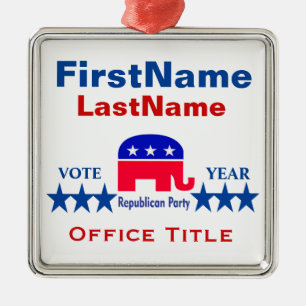 Republican Templates Metal Tree Decoration