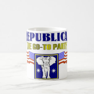 Republican, the go-to party playing cards coffee mug