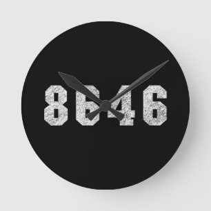 Republican Trump 86 46 Round Clock