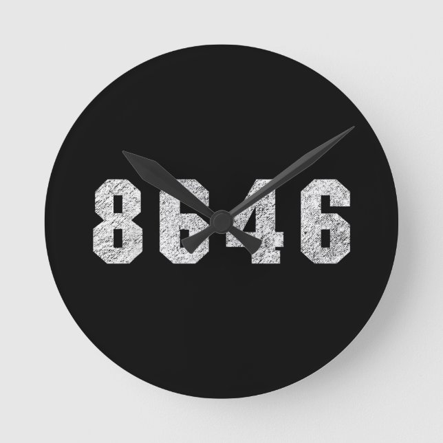 Republican Trump 86 46 Round Clock (Front)