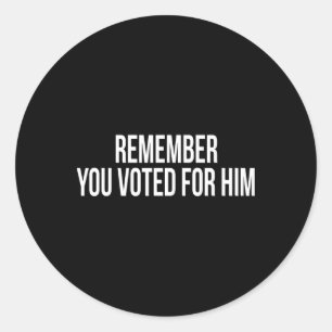 Republican Trump Democrat Gear Uni Classic Round Sticker