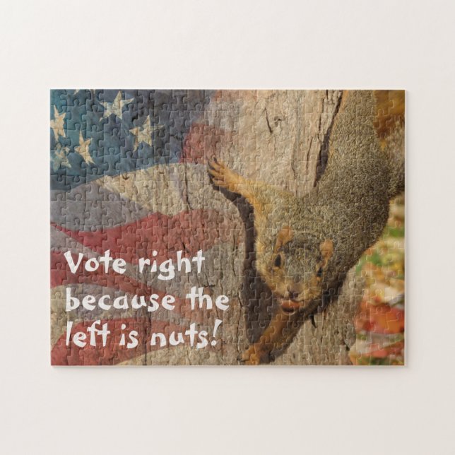 Republican Vote Right Squirrel Jigsaw Puzzle (Horizontal)