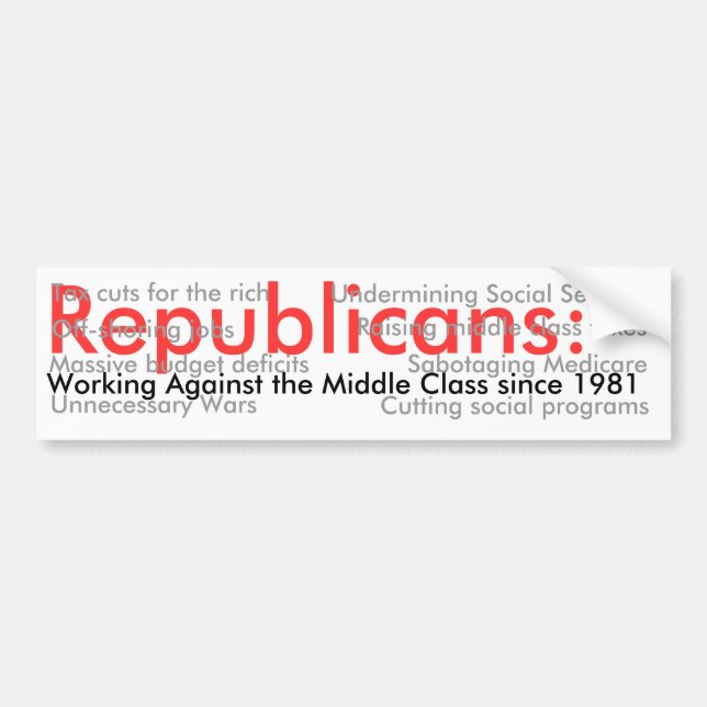 Republicans: 1 bumper sticker (Front)