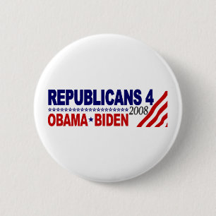 Republicans 4 Obama Biden 6 Cm Round Badge