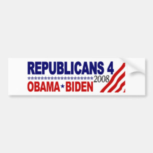 Republicans 4 Obama Biden Bumper Sticker
