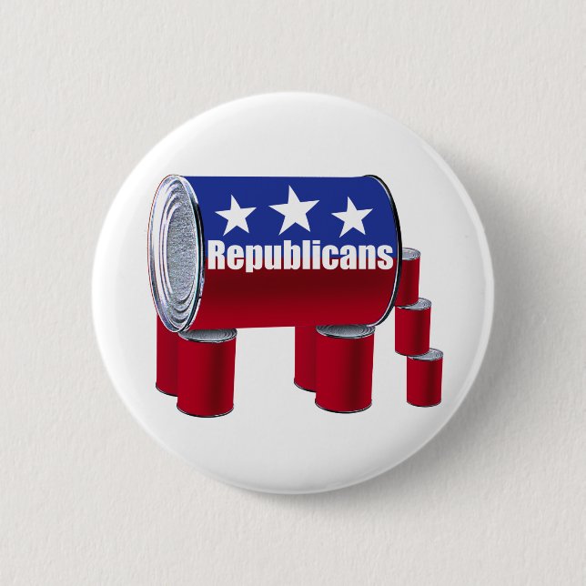 Republicans 6 Cm Round Badge (Front)